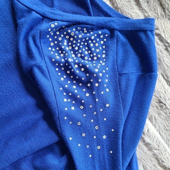 Venus Sparkle Shoulder Top - Blue - Picture 4 of 9